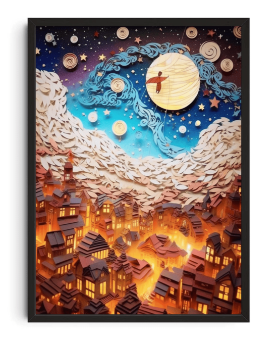 Kiragami City Framed Art Print