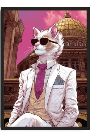 Debonair Cat Print