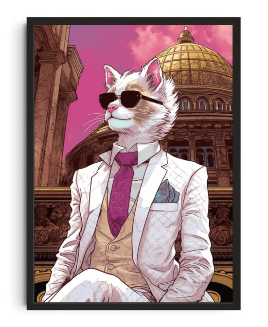 Debonair Cat Print