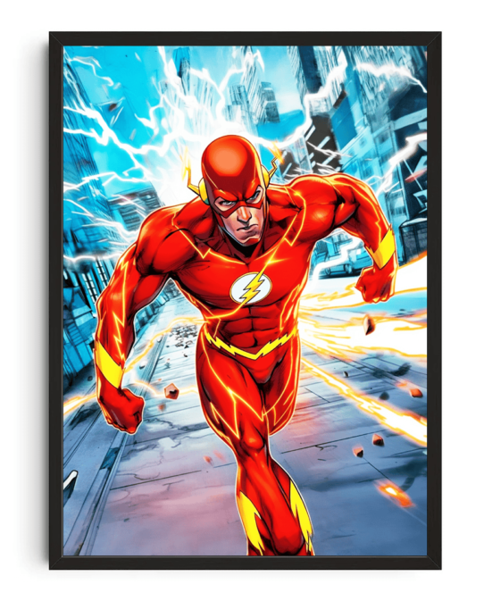 The Flash Framed Art Print