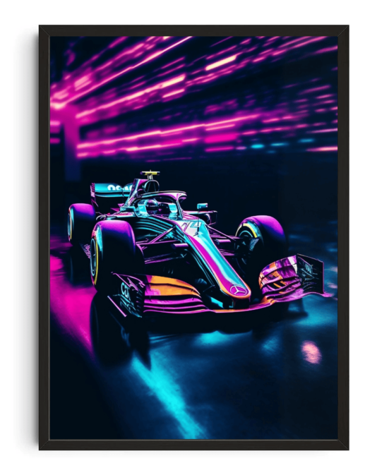 Neon Mercedes Print