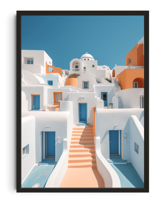 Santorini art print