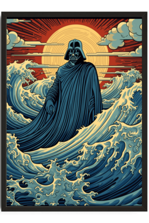 Darth Vader on the shore print