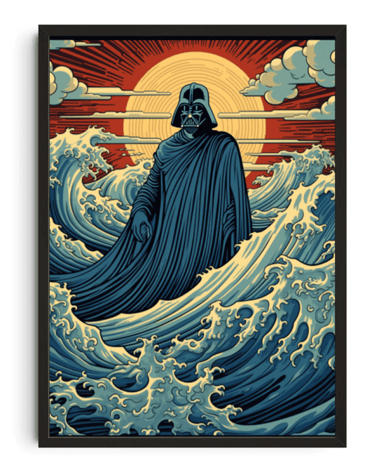 Darth Vader on the shore print