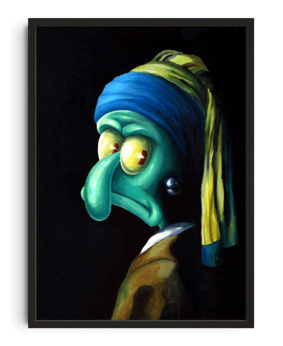 Squidward with the Pearl Earring