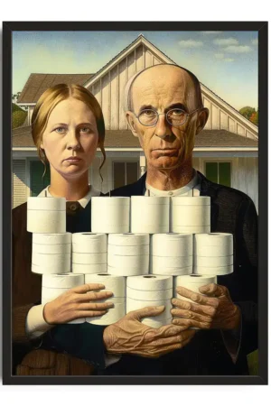American Gothic Toilet Paper Crisis
