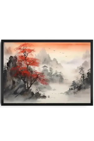 Autumn Leaves Watercolor Print