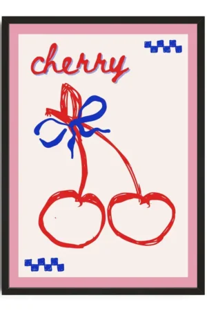 Cherry Bow Print