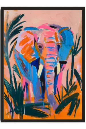 Colorful Happy Elephant