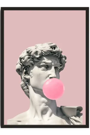 David Statue Bubblegum Print