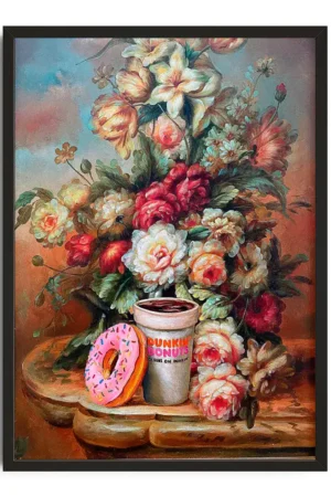 Dunkin Donuts Flower Still Life