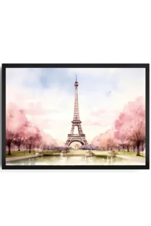 Eiffel Tower Watercolor Print