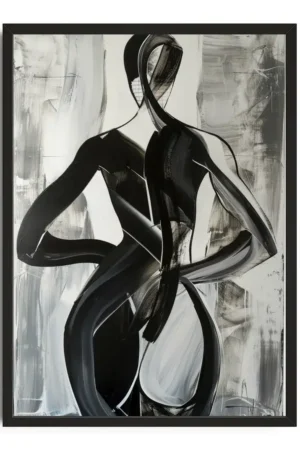 Fluid Silhouette In Monochrome