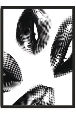 Halftone Lips Print