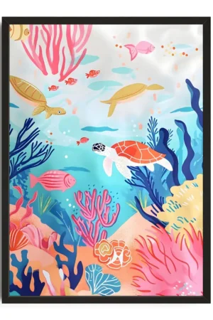 Happy Turtle Underwater