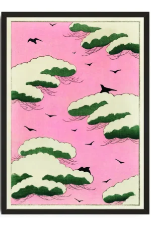 Hokusai Sky With Birds