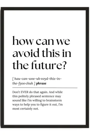 How Can We Avoid This Print