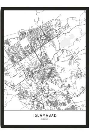 Islamabad Map Art