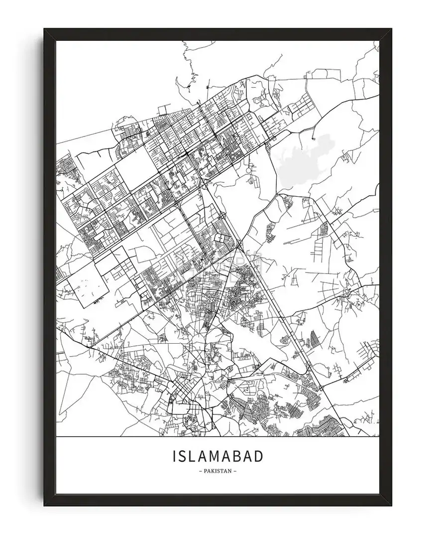 Islamabad Map Art