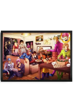 Jojo Bizarre Adventure Group Scene Digital Art