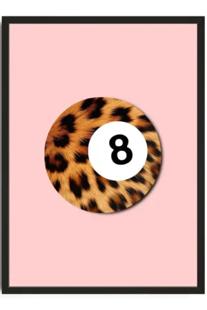 Leopard Print 8 Ball Print
