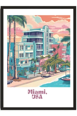 Miami Travel Poster