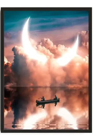 Moonlit Canoe Dreamscape