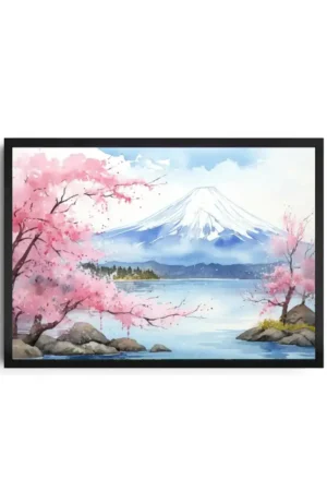 Mount Fuji Watercolor Print