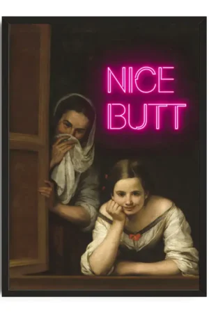 Nice Butt Bathroom Art