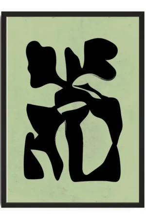 Organic Silhouettes On Lime