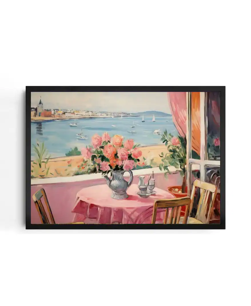 Pastel Vintage Seaside Table Artwork