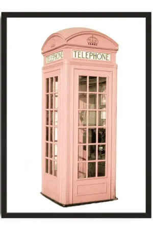 Pink Telephone Booth Print