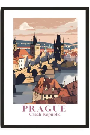 Prague Travel Poster