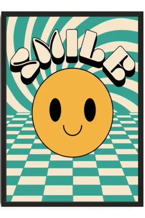 Retro Smiley Aesthetic Print