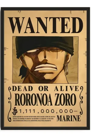 Roronoa Zoro One Piece Wanted Poster