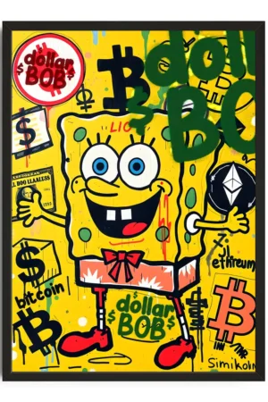 Spongebob Street Art Crypto Vibes
