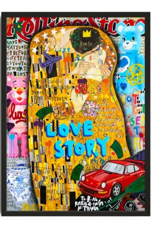 The Kiss Pop Art Collage