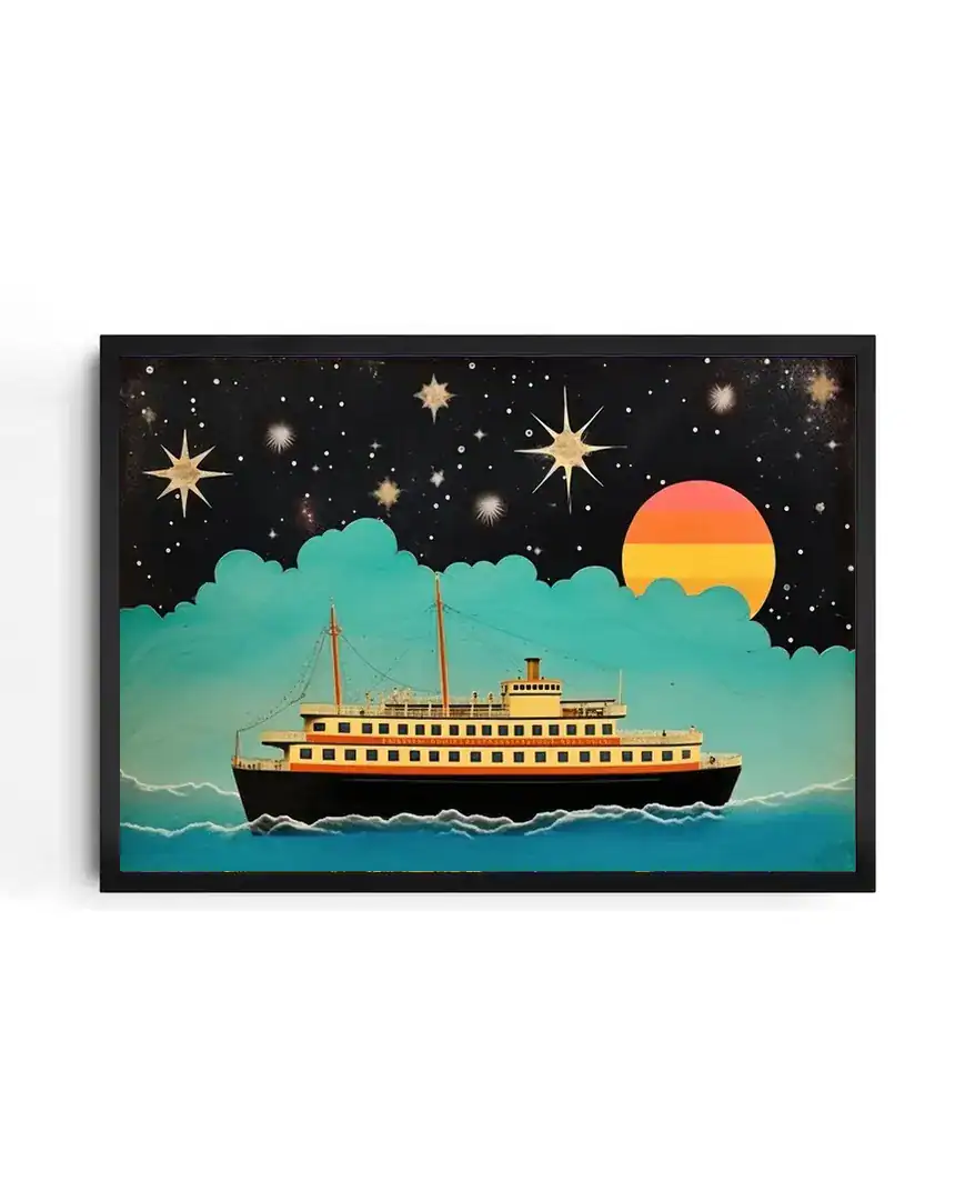 Vintage Boat Dreamscape Artwork