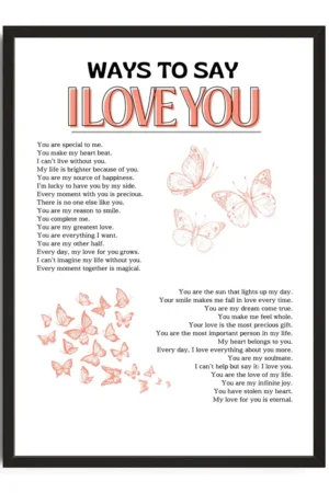Ways To Say I Love You Print