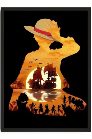 Straw Hat Sunset Adventure Poster
