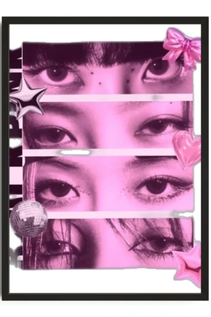 BLACKPINK Pink Vibe Eyes Print
