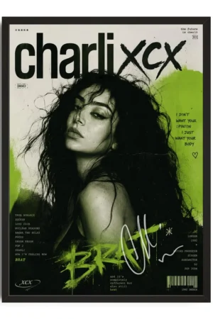 Charli XCX Brat Grunge Poster