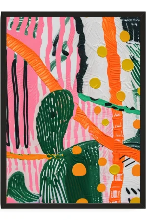 Impasto Dots Abstract Print