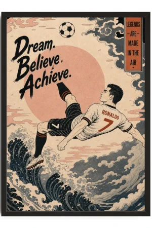Ronaldo Bicycle Kick Ukiyo-e Poster